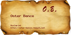 Oster Bence névjegykártya